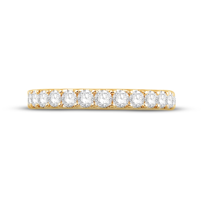 Diamond Eternity Ring 1-1/2 ct tw Round-cut Yellow Gold Plated