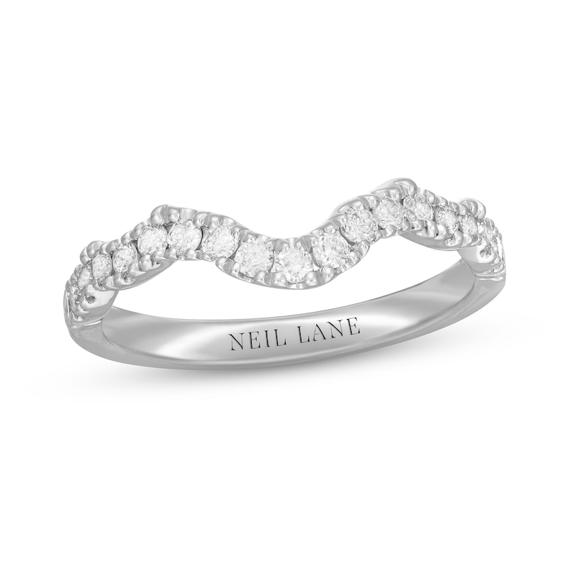 Neil Lane Diamond Wedding Band 1/3 ct tw Round-cut White Gold Plated