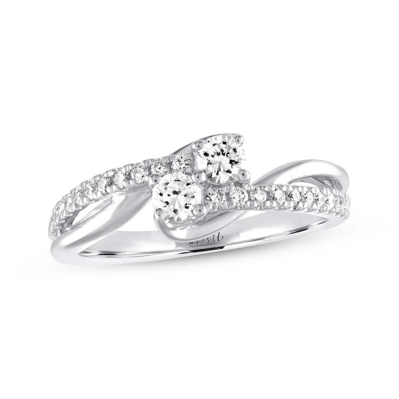 Ever Us Diamond Engagement Ring 1/2 ct tw Round-cut White Gold Plated