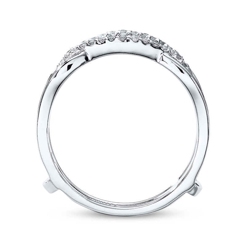 Diamond Enhancer Ring 1/5 ct tw Round-cut White Gold Plated