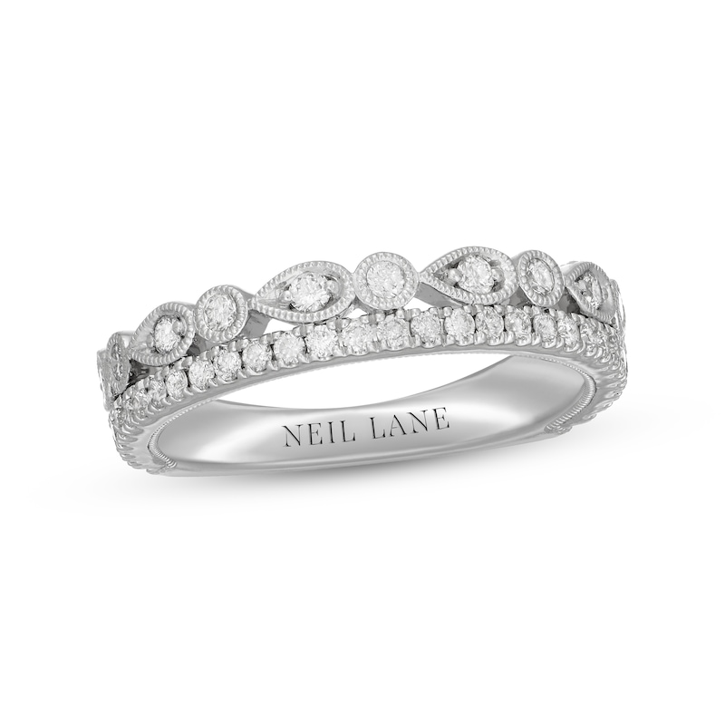 Neil Lane Diamond Anniversary Band 1/2 ct tw Round-cut White Gold Plated