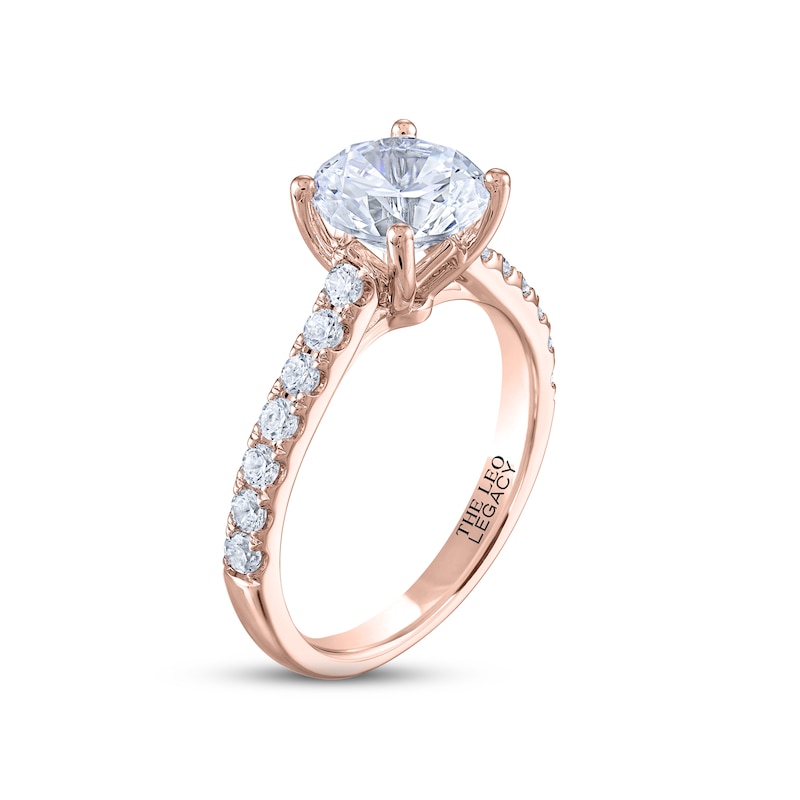 THE LEO Legacy Lab-Created Diamond Engagement Ring 2-3/8 ct tw Rose Gold Plated