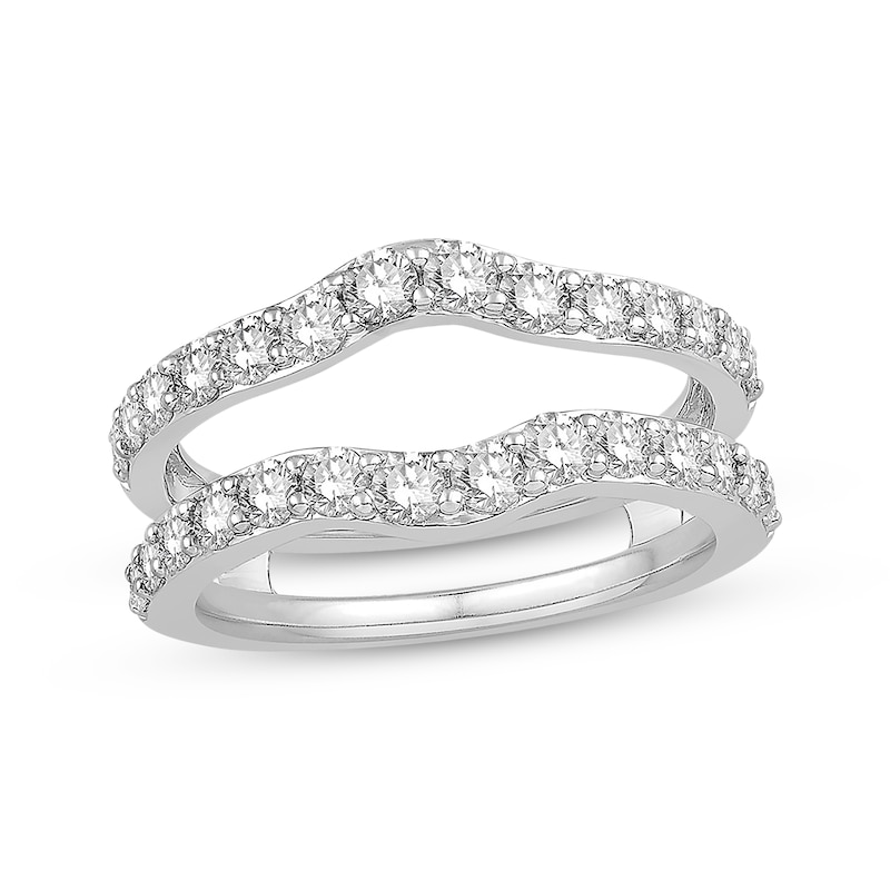 Diamond Enhancer Ring 1-1/4 ct tw Round-cut White Gold Plated