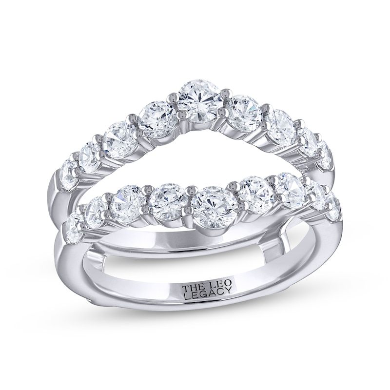 THE LEO Legacy Lab-Created Diamond Round-Cut Enhancer Ring 1-1/2 ct tw White Gold Plated