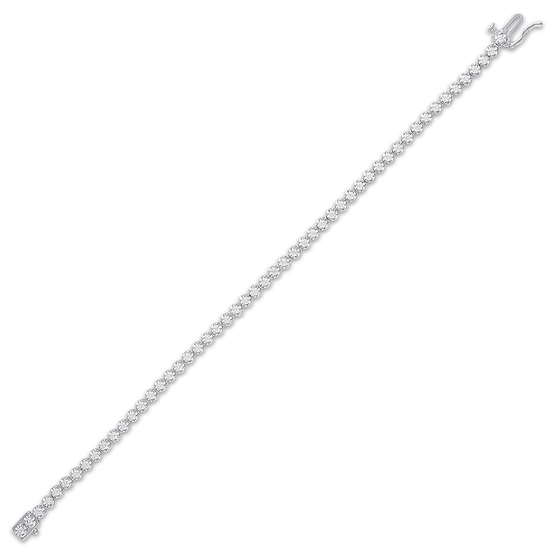 Diamond Tennis Bracelet 2 ct tw Round-Cut White Gold Plated 7"