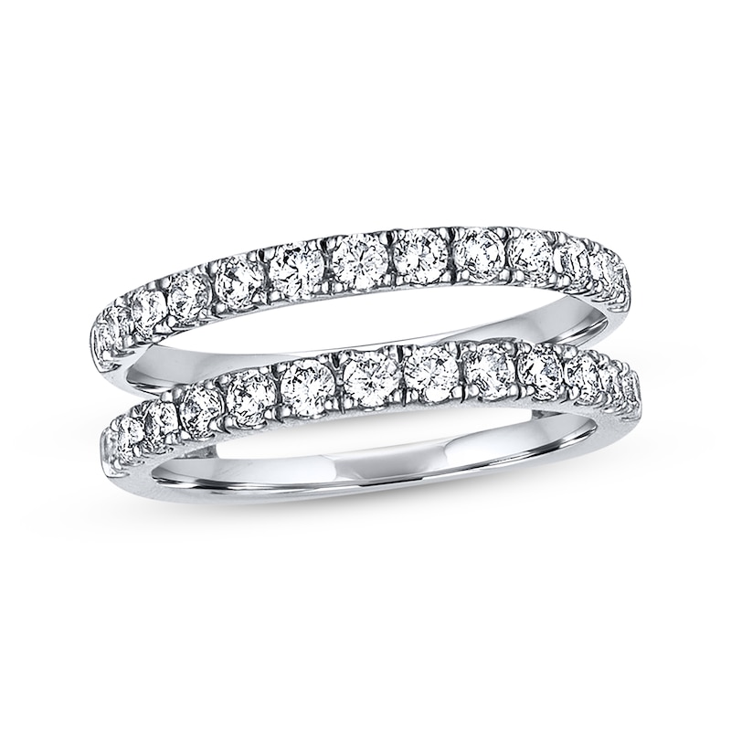 Diamond Enhancer Band 1 ct tw Round-cut White Gold Plated