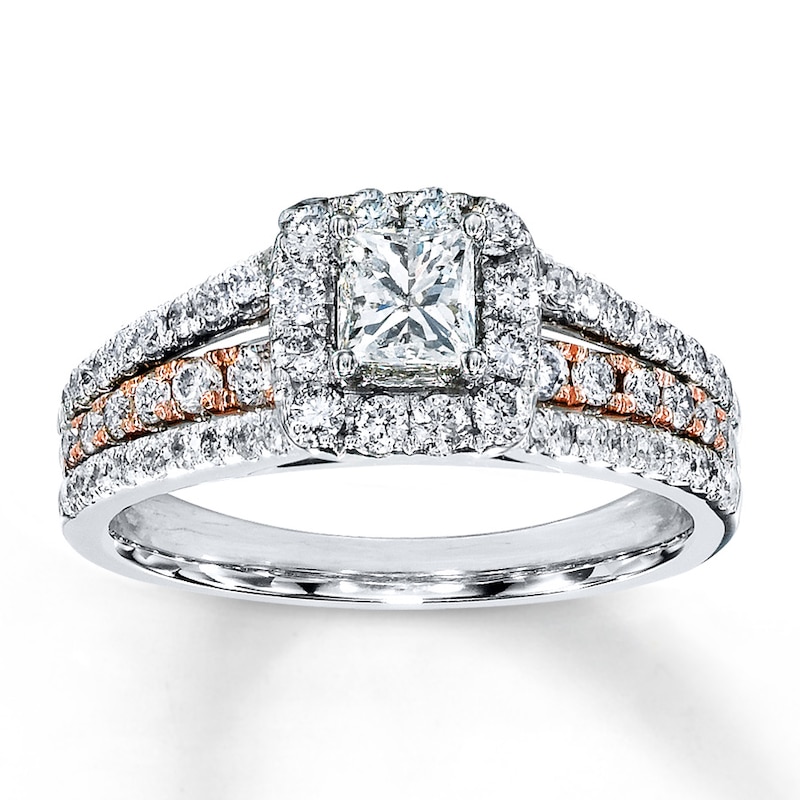 Diamond Ring 1-1/5 cts tw Two-Tone Gold Plated