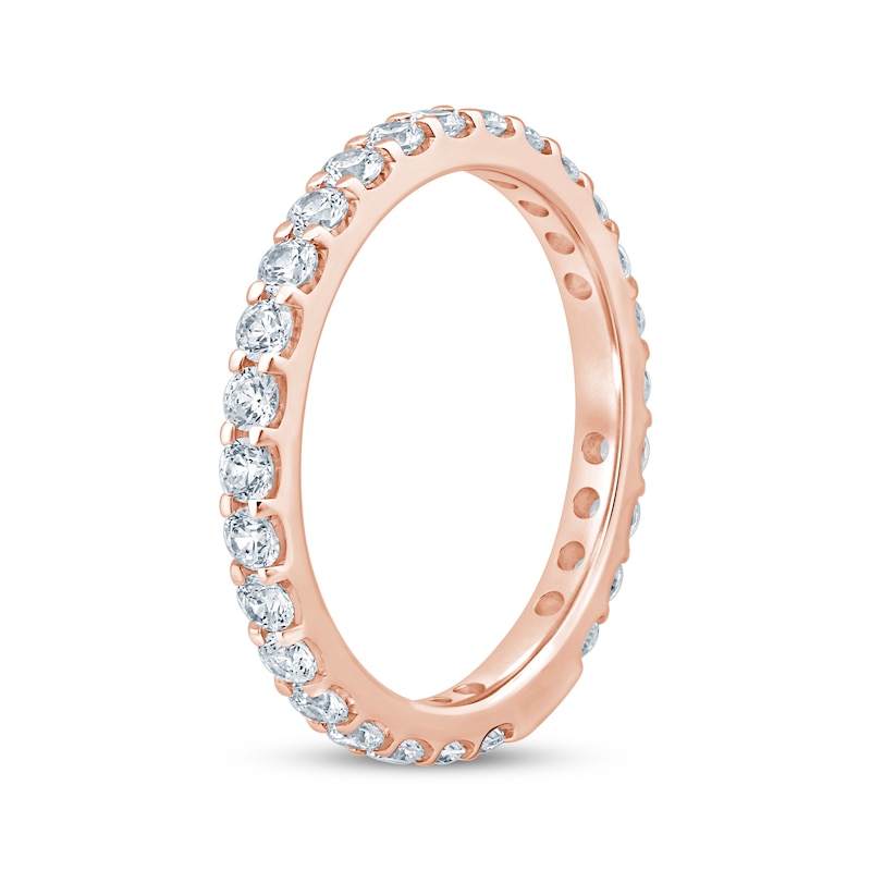 Diamond Eternity Ring 1 ct tw Rose Gold Plated