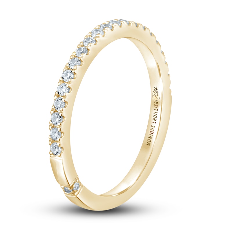 Monique Lhuillier Bliss Diamond Anniversary Band 1/4 ct tw Round-cut Yellow Gold Plated