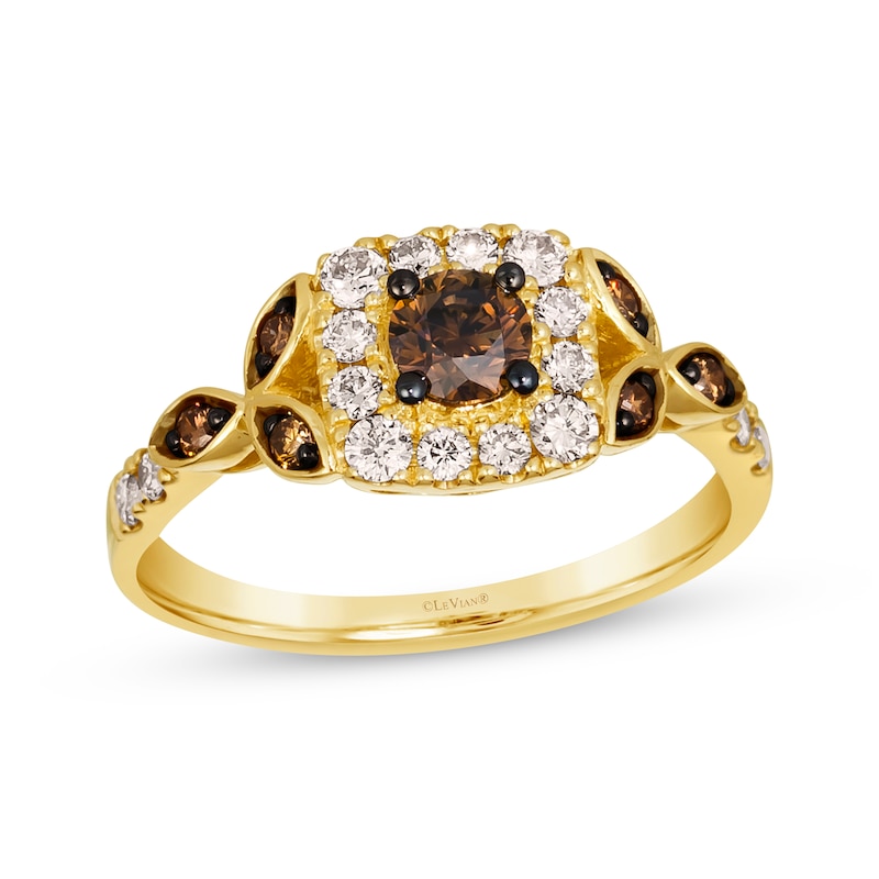 Le Vian Venetian Mosaic Diamond Ring 7/8 ct tw Honey Gold Plated