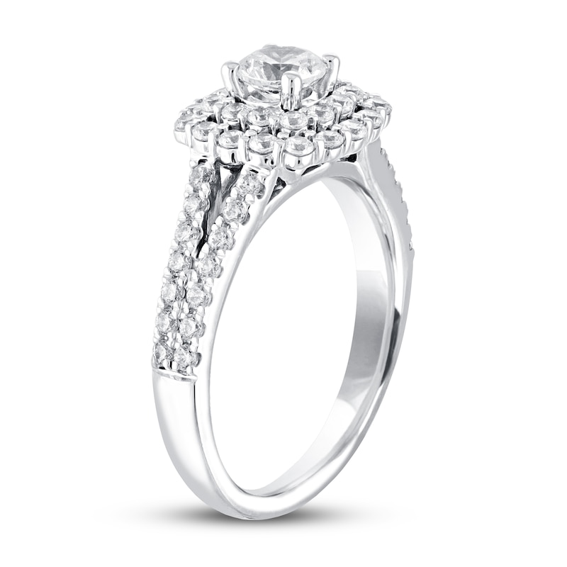 THE LEO Diamond Engagement Ring 1 ct tw Round-cut White Gold Plated