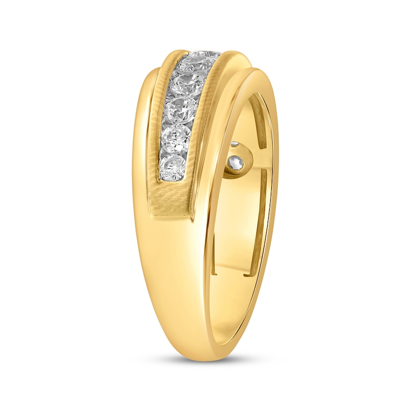Men’s Diamond Wedding Band 1 ct tw Yellow Gold Plated