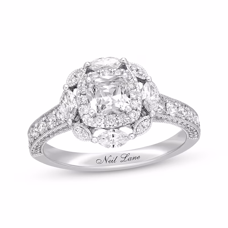 Neil Lane Diamond Engagement Ring 1-5/8 ct tw 14K White Gold