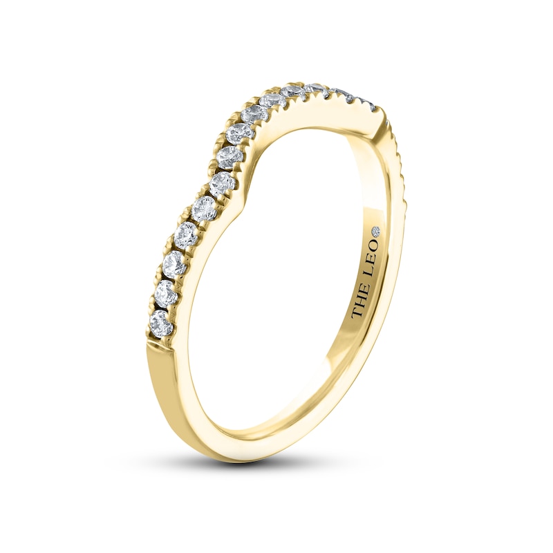 THE LEO Diamond Wedding Band 1/4 ct tw Yellow Gold Plated
