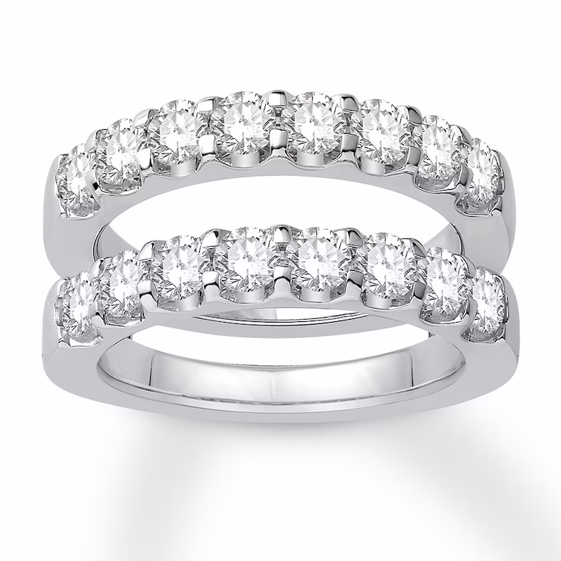 Diamond Enhancer Ring 2 ct tw Round-cut 14K White Gold