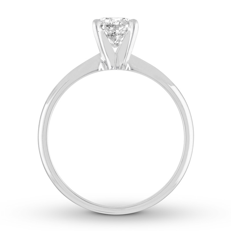 Diamond Solitaire Engagement Ring 1 Carat Round White Gold Plated