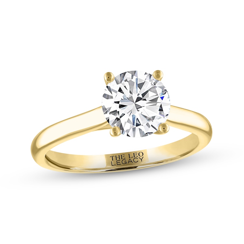 THE LEO Legacy Lab-Created Diamond Solitaire Ring 1-1/2 ct tw Yellow Gold Plated