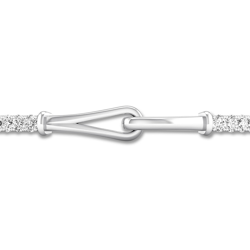 Love + Be Loved Diamond Bracelet 4 ct tw White Gold Plated 7.25"