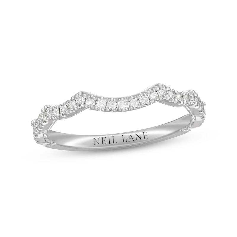 Neil Lane Diamond Wedding Band 1/4 ct tw Round-cut White Gold Plated