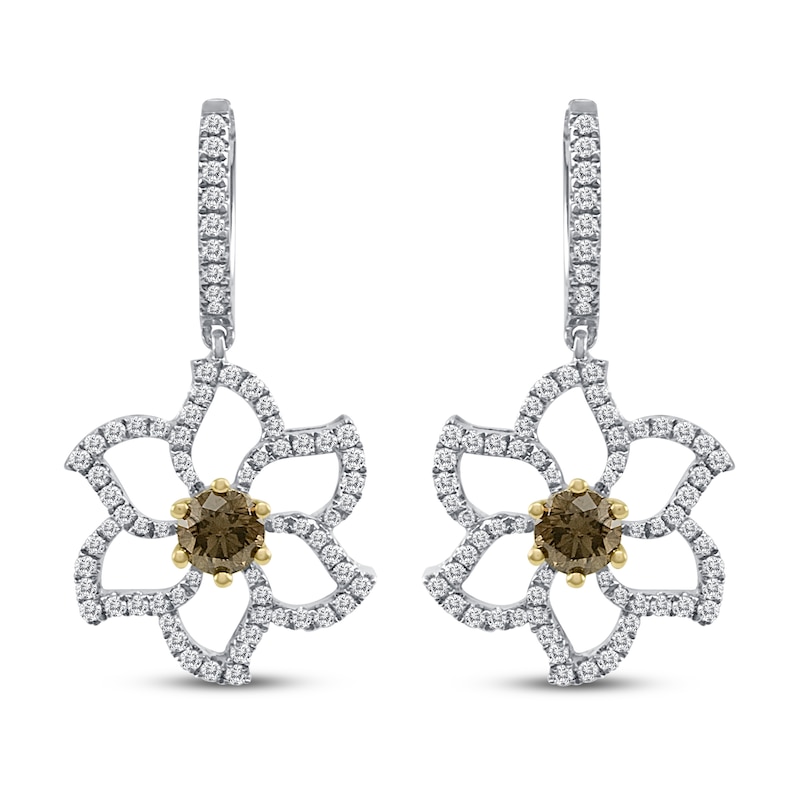 Le Vian Diamond Earrings 1-1/2 ct tw Two-Tone Gold Plated