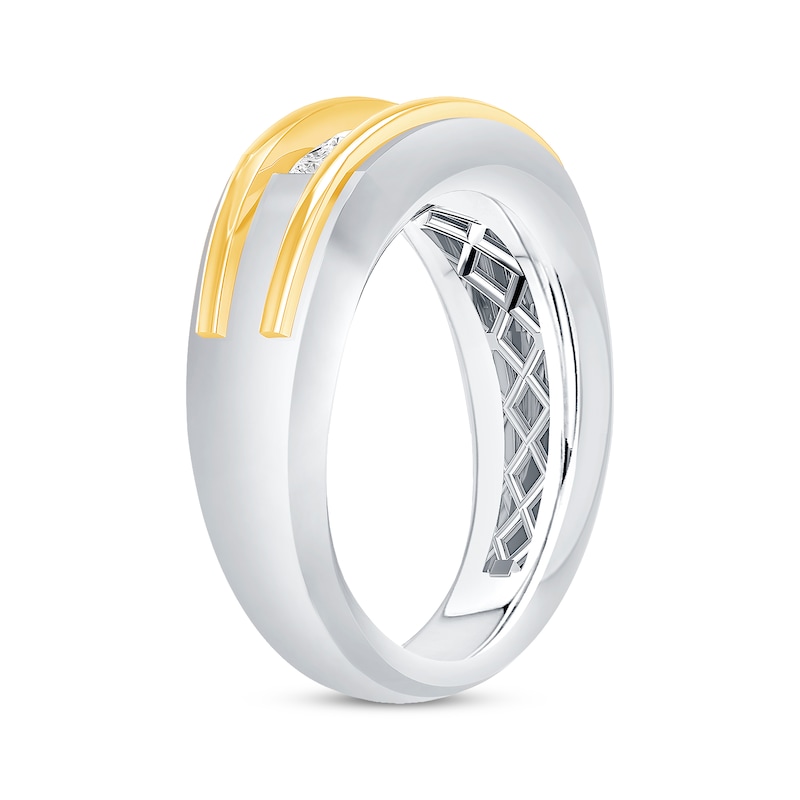 Men’s Diamond Wedding Band 1/2 ct tw Two-Tone Gold Plated