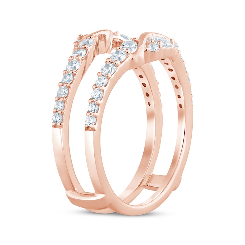 Diamond Enhancer Ring 3/4 ct tw Rose Gold Plated