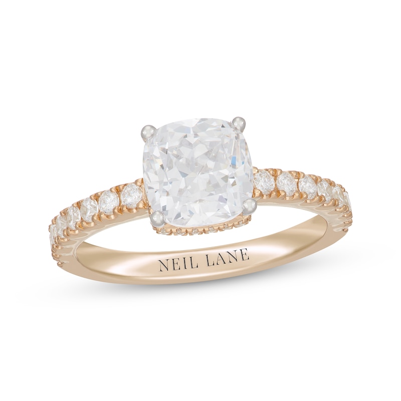 Neil Lane Cushion-Cut Diamond Engagement Ring 2-1/3 ct tw Yellow Gold Plated
