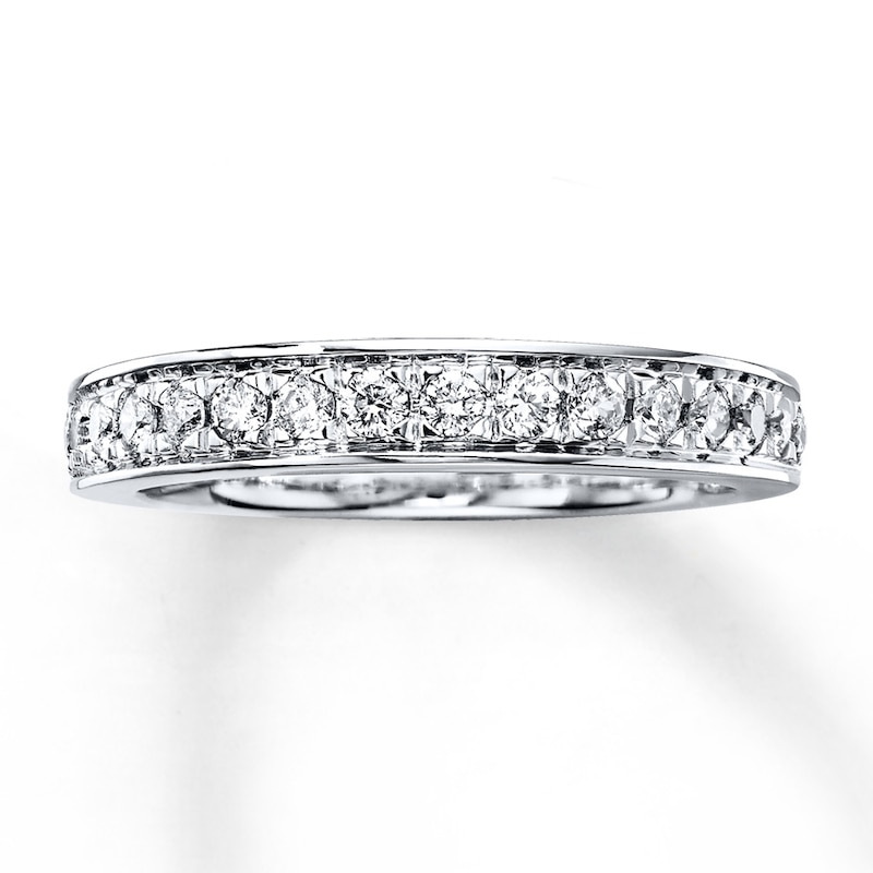 Diamond Ring 3/8 cttw Round-cut White Gold Plated