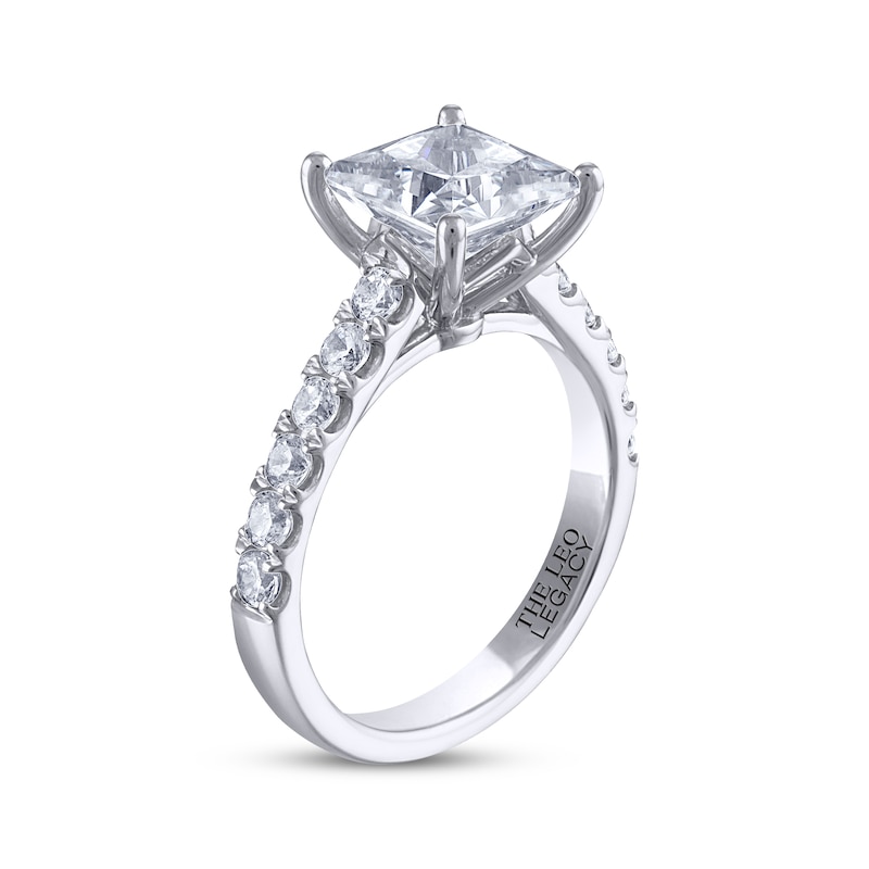 THE LEO Legacy Lab-Created Diamond Princess-Cut Engagement Ring 3-1/2 ct tw White Gold Plated