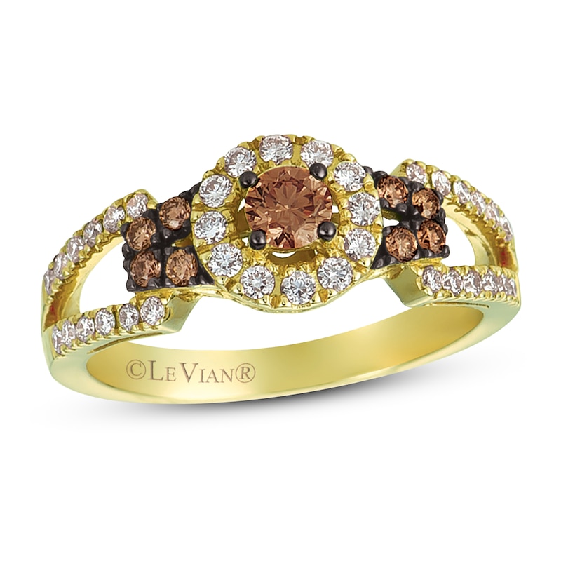 Le Vian Diamond Ring 5/8 ct tw Honey Gold Plated
