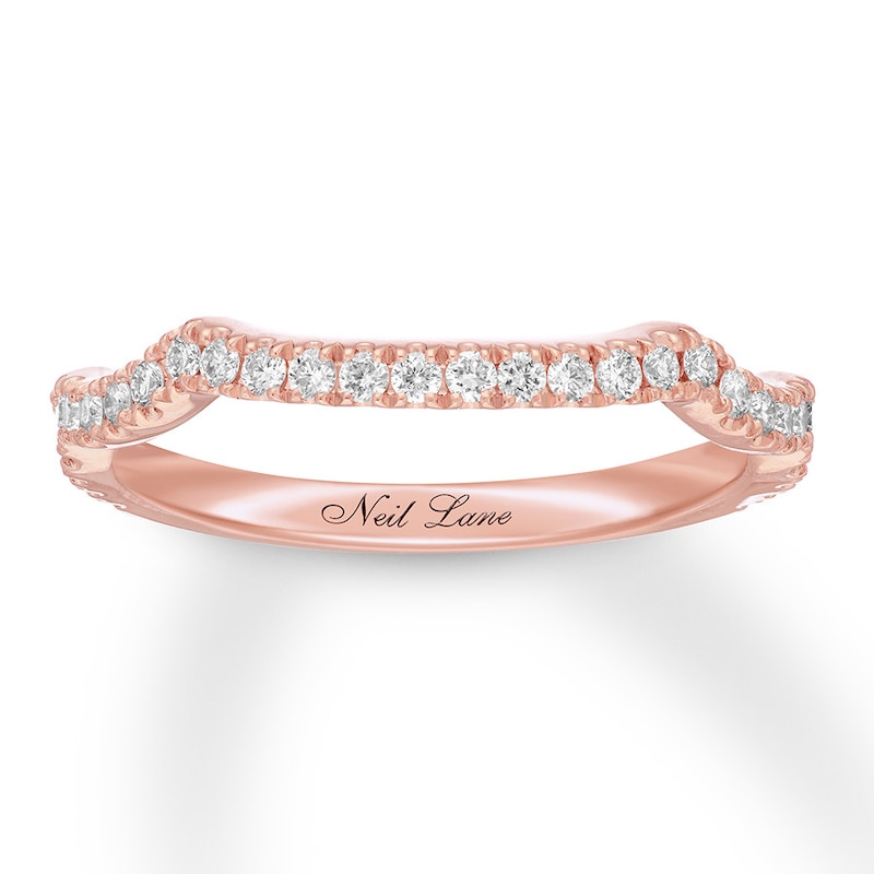 Neil Lane Diamond Wedding Band 1/3 ct tw Rose Gold Plated