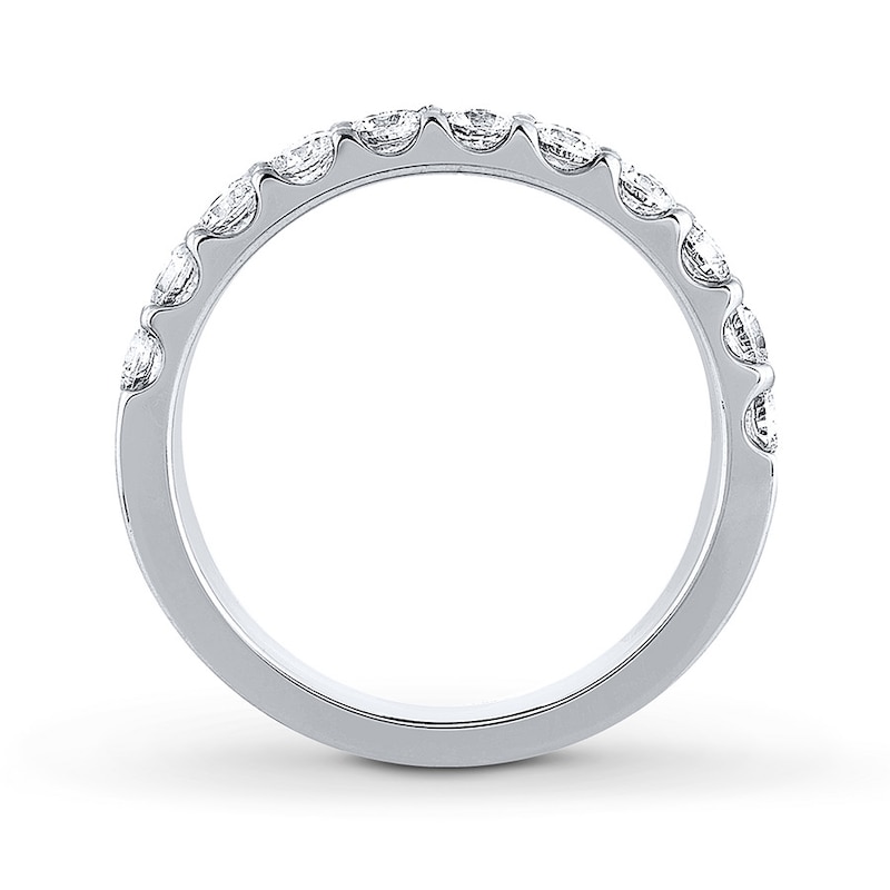 THE LEO Wedding Band 7/8 ct tw Round-cut Diamonds White Gold Plated