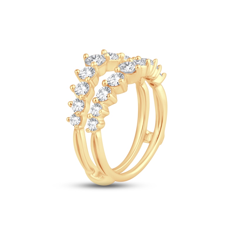 Diamond Enhancer Ring 1-1/2 ct tw Round-cut Yellow Gold Plated