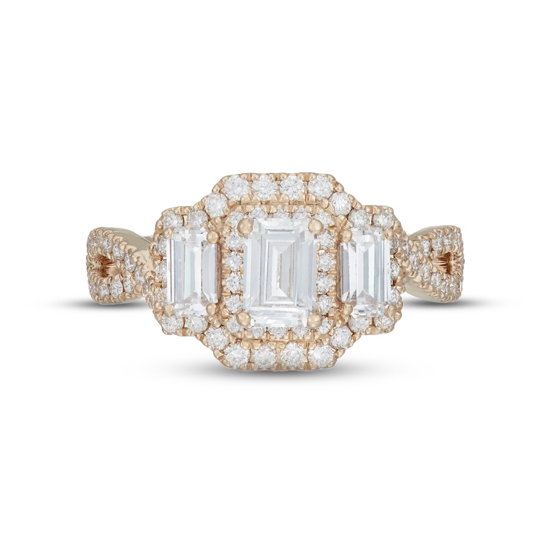 Neil Lane Diamond Engagement Ring 1-1/2 ct tw Yellow Gold Plated