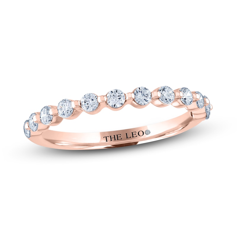 THE LEO Diamond Anniversary Ring 1/2 ct tw Round-cut Rose Gold Plated