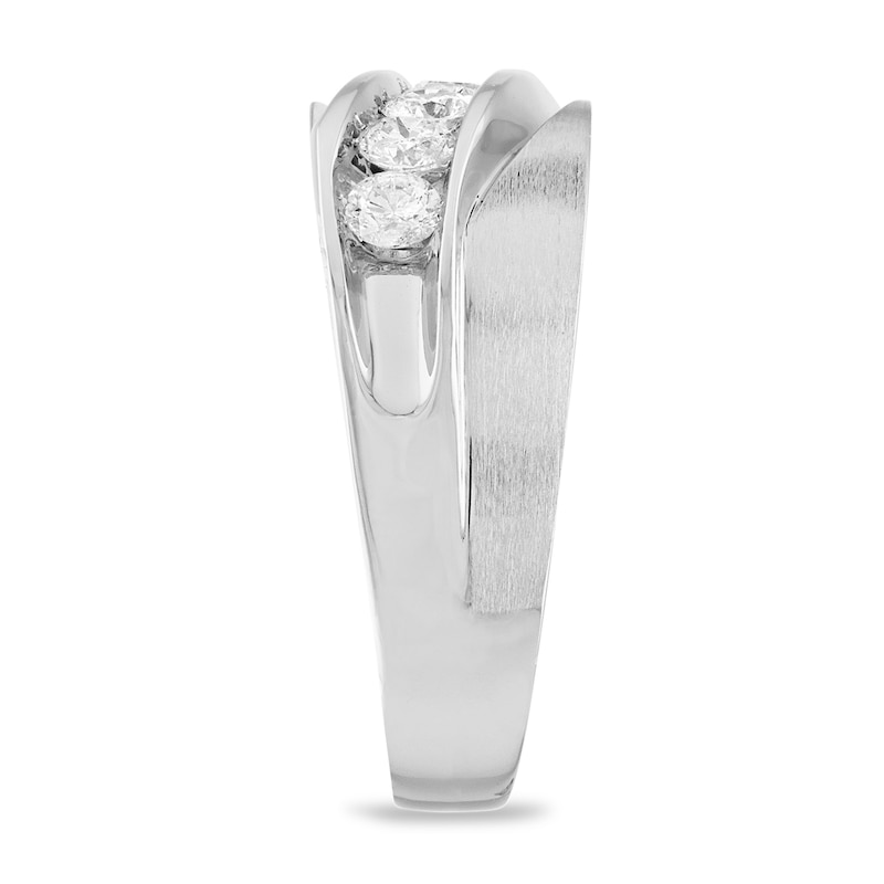 Men's Diamond Wedding Band 1 ct tw Round-cut White Gold Plated
