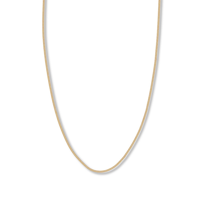 Hollow Snake Chain Yellow Gold Plated 20"
