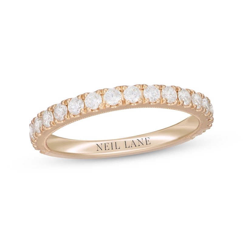 Neil Lane Round-Cut Diamond Wedding Band 5/8 ct tw Yellow Gold Plated