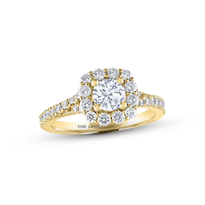 THE LEO Diamond Engagement Ring 1-1/6 ct tw Round-cut Yellow Gold Plated