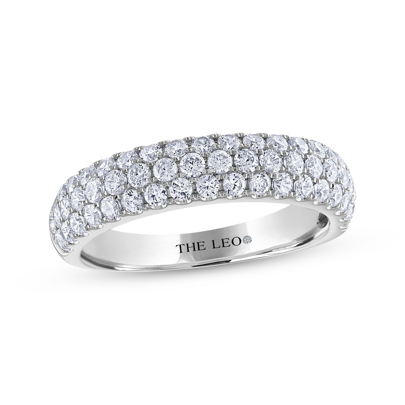 THE LEO Diamond Three-Row Anniversary Band 1 ct tw White Gold Plated