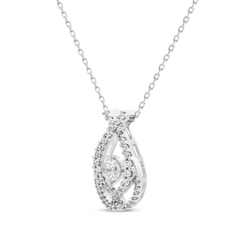 Love Entwined Diamond Necklace 1/2 ct tw White Gold Plated 18"