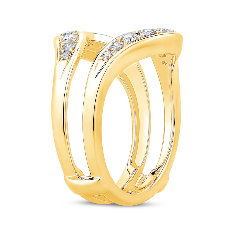 Diamond Enhancer Ring 5/8 ct tw Yellow Gold Plated