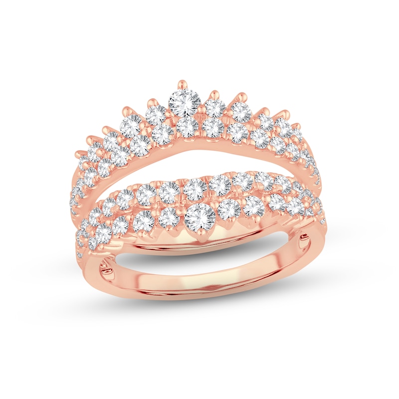 Diamond Enhancer Ring 1-1/4 ct tw Round-cut Rose Gold Plated
