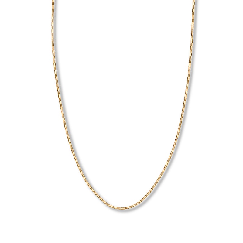 Hollow Snake Chain Yellow Gold Plated 18"