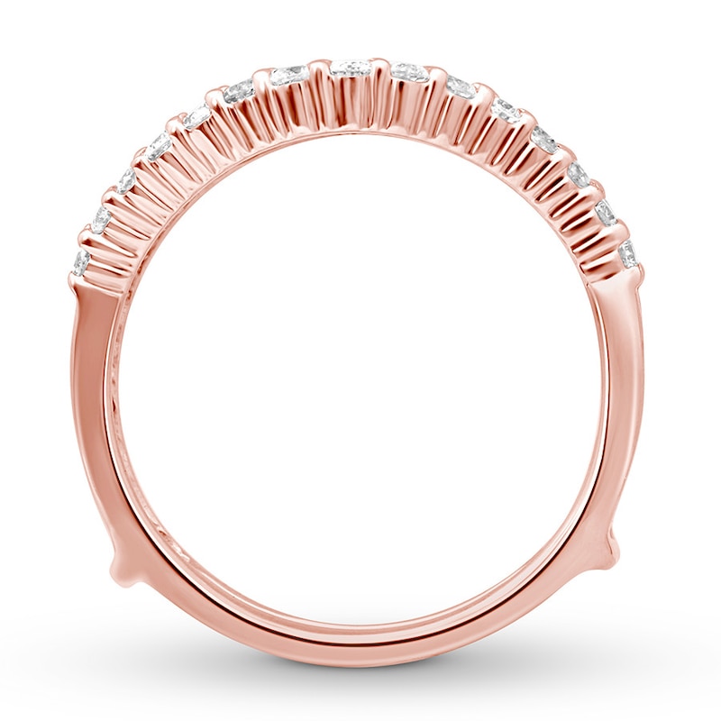 Diamond Enhancer Ring 1/2 ct tw Round-cut Rose Gold Plated