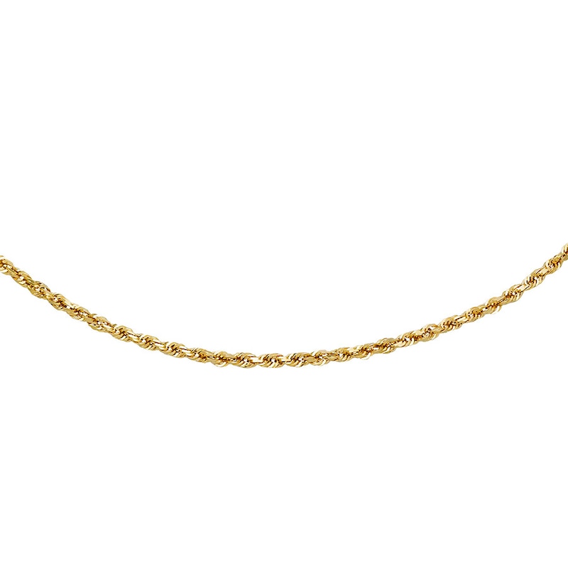 Solid Rope Chain Yellow Gold Plated 22"