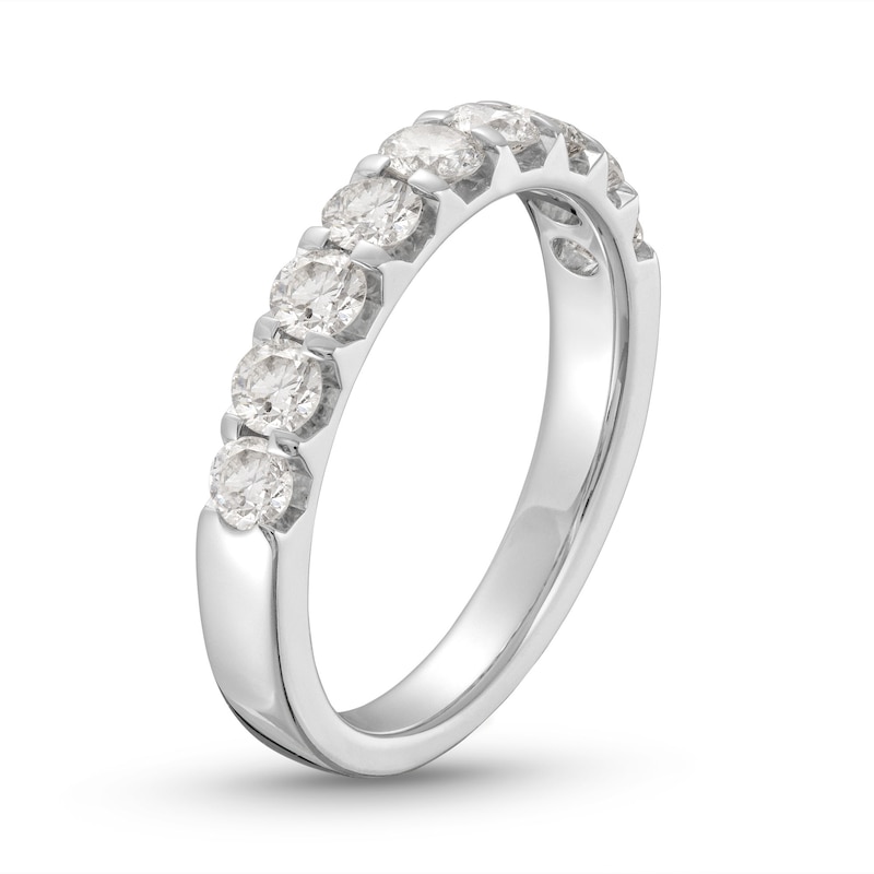 Diamond Wedding Band 1 ct tw Round-cut White Gold Plated