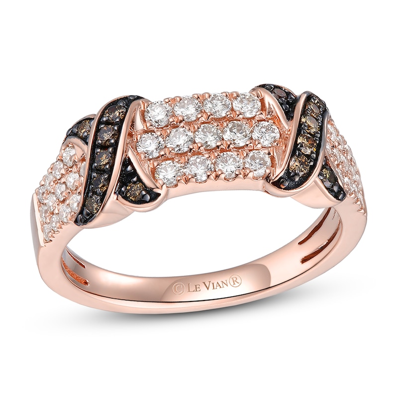 Le Vian Diamond Ring 1/2 ct tw Strawberry Gold Plated