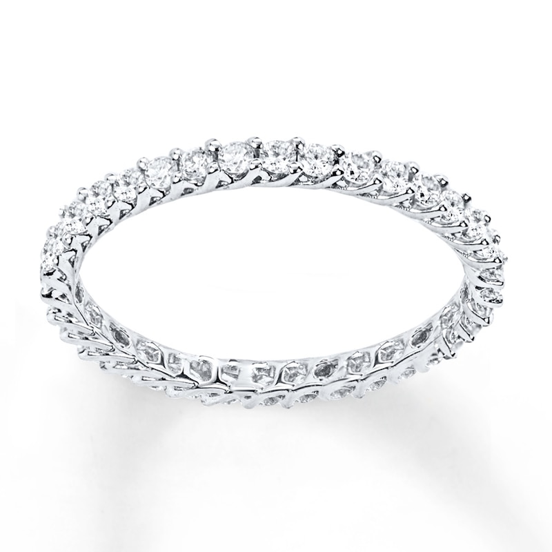 Diamond Eternity Ring 1/2 ct tw Round-cut White Gold Plated