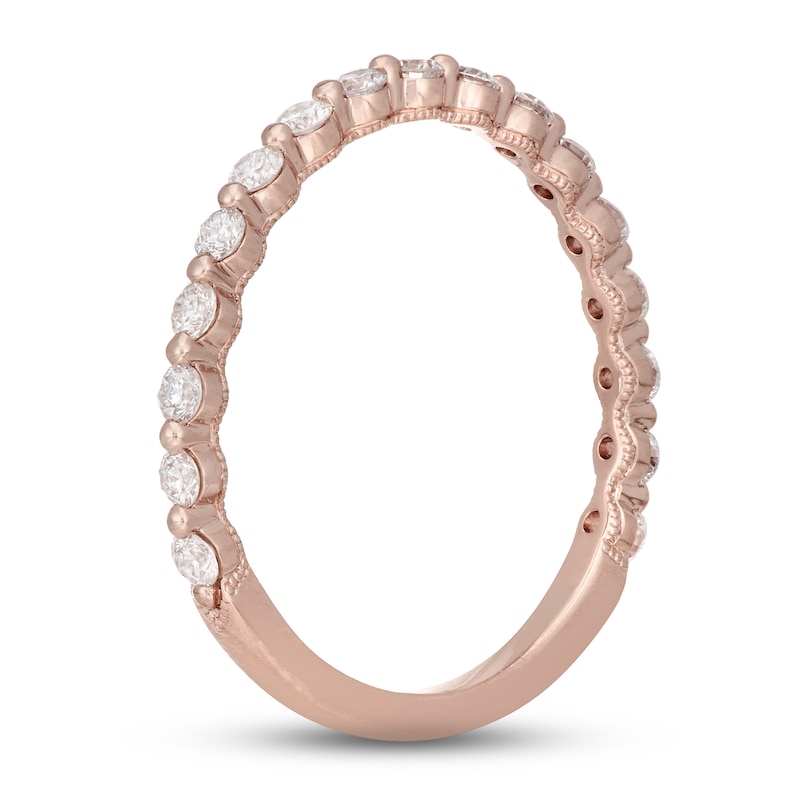 Neil Lane Diamond Wedding Band 3/8 ct tw Round-cut Rose Gold Plated